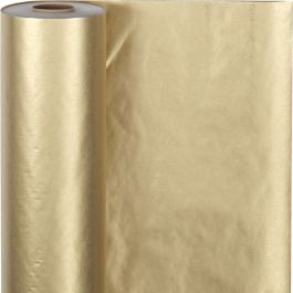Papier cadeau, L : 50 cm, 60 gr, or, 100 m/ 1 rouleau [HOB-20282]