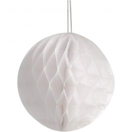 Pompon en papier de soie, d 8cm, blanc, 10 pièces/ 1 Pq. [HOB-20463]