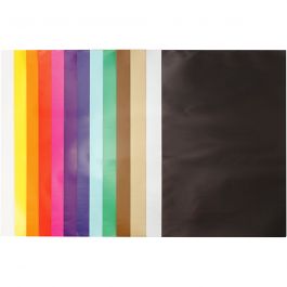 Papier Glacé, feuille 24x32 cm, 80 gr, ass. de couleurs, 50 flles/ 1 Pq. [HOB-20467]