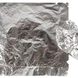 Imitation feuille métal, feuille 16x16cm, argent, 0,625 m2, 25 flles/ 1 Pq. [HOB-20483]