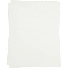 Feuille de papier transfert, feuille 21,5x28 cm, Pour textiles clairs, transparent, 5 flles/ 1 Pq. [HOB-207090]