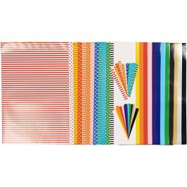 Papier glacé, feuille 32x40 cm, 80 gr, 1 set [HOB-20779]