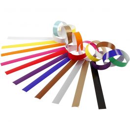 Guirlande en Papier, L : 16 cm, L : 15 mm, ass. de couleurs, 400 pièces/ 1 Pq. [HOB-20781]
