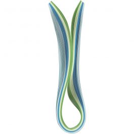 Bandes pour quilling, L: 78cm, L: 5 mm, 120 gr, bleu, vert, vert citron, turquoise, 100 pièces/ 1 Pq. [HOB-20796]