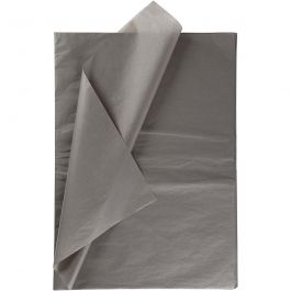 Tissuepapier, vel 50x70 cm, 17 gr, donkergrijs, 25 vel/ 1 doos [HOB-20815]