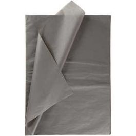 Tissuepapier, vel 50x70 cm,  14 gr, grijs, 25vellen [HOB20815]