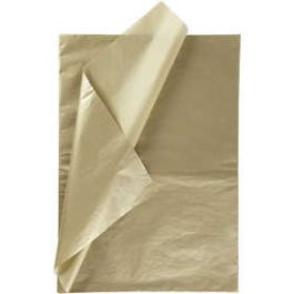 Tissuepapier, vel 50x70 cm,  14 gr, goud, 25vellen [HOB20817]