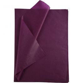 Tissuepapier, vel 50x70 cm, 17 gr, bordeaux, 25 vel/ 1 doos [HOB-20865]