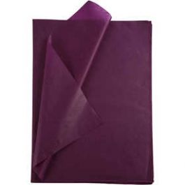 Tissuepapier, vel 50x70 cm,  14 gr, bordeaux, 25vellen [HOB20865]