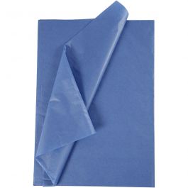 Tissuepapier, vel 50x70 cm, 17 gr, blauw, 25 vel/ 1 doos [HOB-20866]
