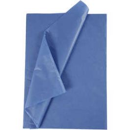 Tissuepapier, vel 50x70 cm,  14 gr, blauw, 25vellen [HOB20866]