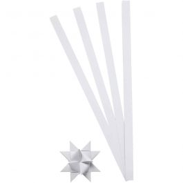 Vlechtstroken, L: 45 cm, B: 10 mm, d 4,5 cm, wit, 100 stroken/ 1 doos [HOB-209310]