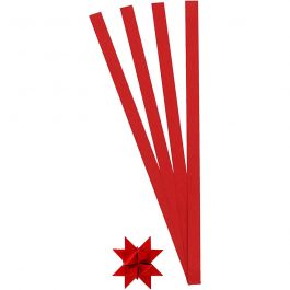 Vlechtstroken, L: 45 cm, B: 10 mm, d 4,5 cm, rood, 100 stroken/ 1 doos [HOB-209320]