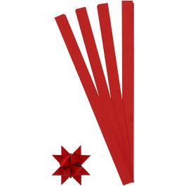 Vlechtstroken, L: 45 cm, B: 15 mm, d 6,5 cm, rood, 100 stroken/ 1 doos [HOB-209340]