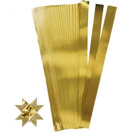 Vlechtstroken, L: 45 cm, B: 15 mm, d 6,5 cm, goud, 100 stroken/ 1 doos [HOB-20937]