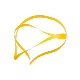 Ruban élastique de décoration Vinyle Stretch à dérouler jaune 50.8cm (50 Pièces) [20CVLYW]