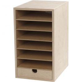Papier opslag unit, H: 31,5 cm, D: 24,5 cm, B: 18 cm, A5, 1 stuk [HOB-21005]