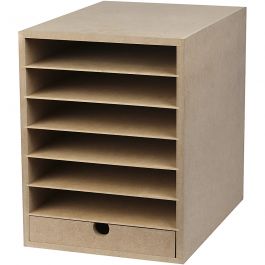 Papier opslag unit, H: 31,5 cm, D: 32 cm, B: 24,3 cm, A4, 1 stuk [HOB-21008]