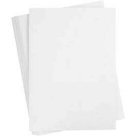 Carton coloré, A2 420x600 mm,  180 gr, blanc neige, 100flles [HOB21310]
