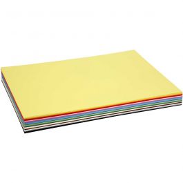 Papier Cartonné Colortime, A2, feuille 420x594 mm, 180 gr, ass. de couleurs, 20 flles ass./ 1 Pq. [HOB-214220]