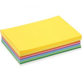 Lentekarton, A5, vel 148x210 mm, 180 gr, diverse kleuren, 300 div vellen/ 1 doos [HOB-21435]
