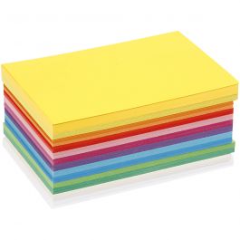 Lentekarton, A6, vel 105x148 mm, 180 gr, diverse kleuren, 300 div vellen/ 1 doos [HOB-21436]