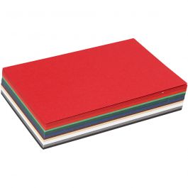 Papier Cartonné Noël, A6, feuille 105x148 mm, 180 gr, ass. de couleurs, 120 flles ass./ 1 Pq. [HOB-214460]