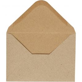 Enveloppe, dimension enveloppes 11,5x16cm, 110 gr, naturel, 10pièce/ 1 Pq. [HOB-217016]