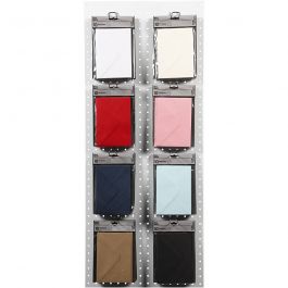 Enveloppes, dimension enveloppes 11,5x16cm, 110 gr, noir, bleu, rouge, blanc, 8x10 Pq./ 1 Pq. [HOB-217023]