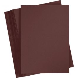Gekleurd Karton, A4, vel 210x297 mm, 180 gr, donkerbruin, 100 vel/ 1 doos [HOB-21725]