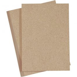 Karton, A4, vel 210x297 mm, 220 gr, naturel, 10 stuk/ 1 doos [HOB-219016]
