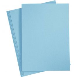 Karton, A4, vel 210x297 mm, 220 gr, lichtblauw, 10 stuk/ 1 doos [HOB-219018]