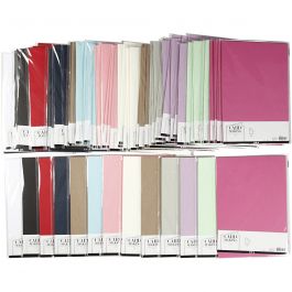 Karton, A4, vel 210x297 mm, 220 gr, diverse kleuren, 12x10 doos/ 1 doos [HOB-219023]