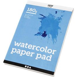 Aquarelblok, A5, vel 148x210 mm, 180 gr, wit, 20 vel/ 1 stuk [HOB-22108]