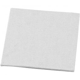 Canvas Paneel, afm 10x10 cm, dikte 3 mm, 280 gr, wit, 10 stuk/ 1 doos [HOB-22500]