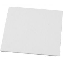 Canvas Paneel, afm 15x15 cm, dikte 3 mm, 280 gr, wit, 10 stuk/ 1 doos [HOB-22502]