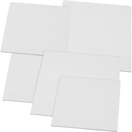 Canvas Paneel, afm 15x15+20x20 cm, dikte 3 mm, 280 gr, wit, 80 stuk/ 1 doos [HOB-225039]