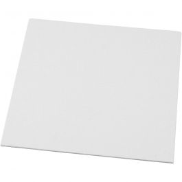 Panneau en toile, dim. 20x20 cm, ép. 3 mm, 280 gr, blanc, 10 pièces/ 1 Pq. [HOB-22504]