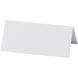 Marque-places, dim. 9x4cm, 220 gr, blanc, 20 pièces/ 1 Pq. [HOB-228711]