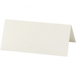 Marque-places, dim. 9x4cm, 220 gr, blanc cassé, 20pièce/ 1 Pq. [HOB-228722]