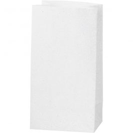 Papieren Zakken, H: 17 cm, afm 6x9 cm, 150 gr, wit, 8 stuk/ 1 doos [HOB-23147]