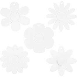 Fleurs, d 20cm, 400 gr, blanc, 5x3 pièces/ 1 Pq. [HOB-233130]