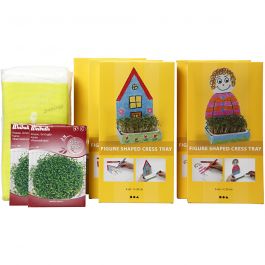 Waterkersbakje met figuur, H: 20 cm, wit, 30 set/ 1 doos [HOB-23324]