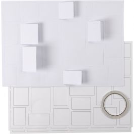 Kerstkalender, afm 30x42 cm, wit, 5 stuk/ 1 doos [HOB-23343]