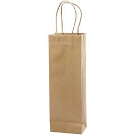 Papieren Zakken, H: 36 cm, B: 13x8 cm, 125 gr, bruin, 10 stuk/ 1 doos [HOB-23370]