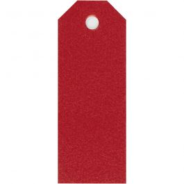 Manilla-labels, afm 3x8 cm, 220 gr, rood, 20 stuk/ 1 doos [HOB-234013]