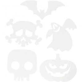 Halloween figuren, afm 25x17 cm, 230 gr, wit, 16 stuk/ 1 doos [HOB-234610]