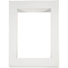 Passepartout lijsten, A4, afm 28,5x37 cm, 500 gr, wit, 100 stuk/ 1 doos [HOB-23596]