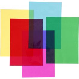 Cellofaan, 210x297 mm, diverse kleuren, 5x20vel/ 1 doos [HOB-24000]