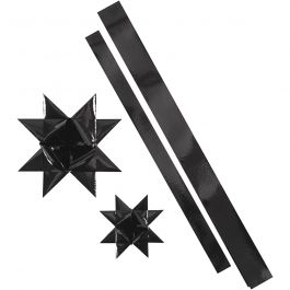 Sterstroken, L: 86+100 cm, B: 25+40 mm, d 11,5+18,5 cm, zwart, 16 stroken/ 1 doos [HOB-24361]
